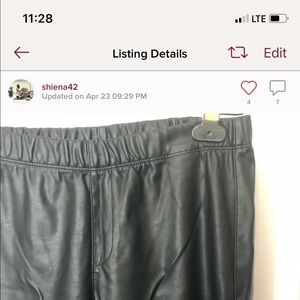 Re-post: Uniqlo faux leather leggings